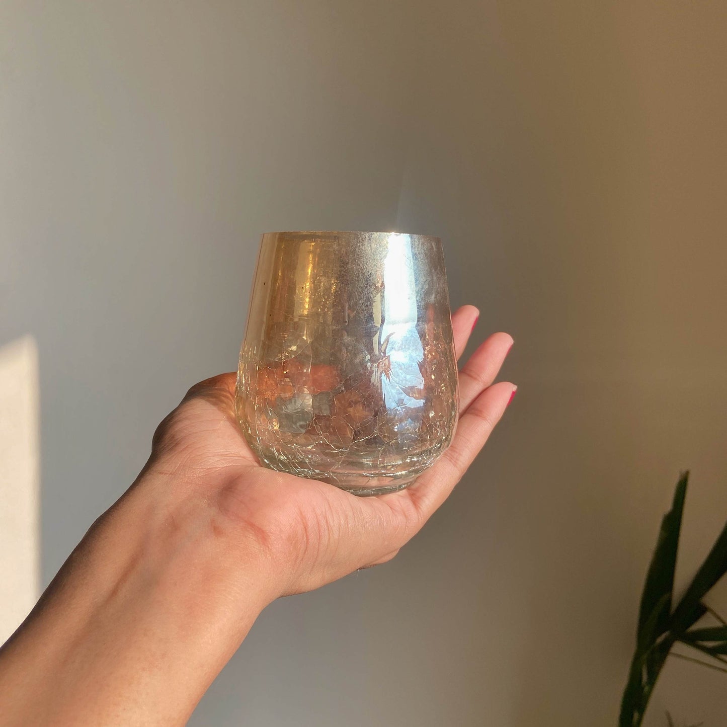Golden Mercury Designer Votive Jar